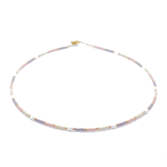 Necklace Choker Vanilla Ice Cream / Freshwater Pearls / 38cm