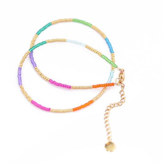 Halskette Choker  / Regenbogen / 38cm