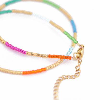 Necklace choker / rainbow / 38cm
