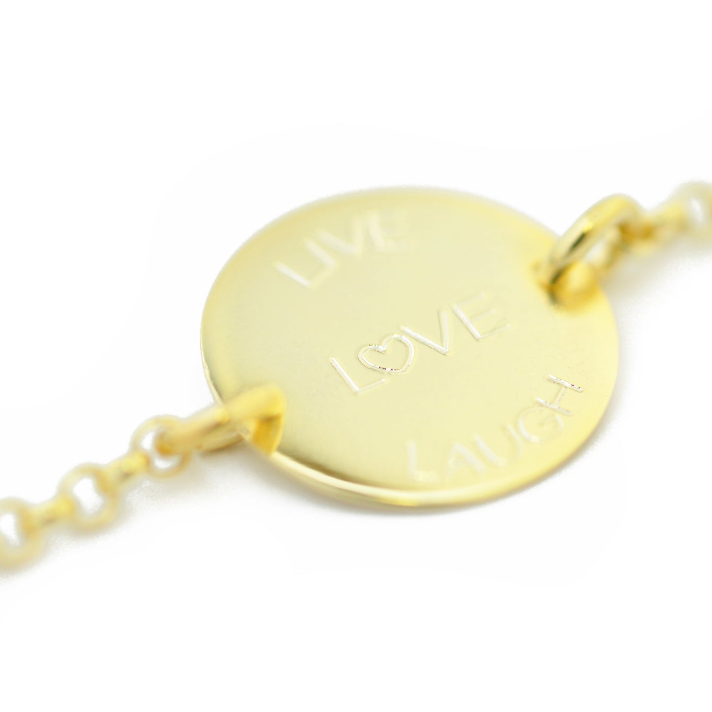 Bracelet with engraving connector / 925 sterling silver