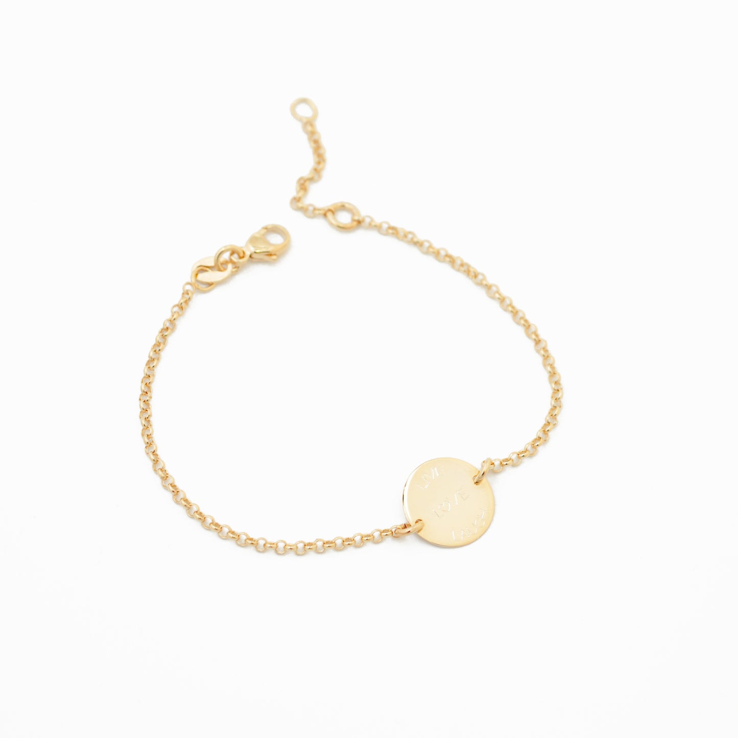 Bracelet with engraving connector / 925 sterling silver