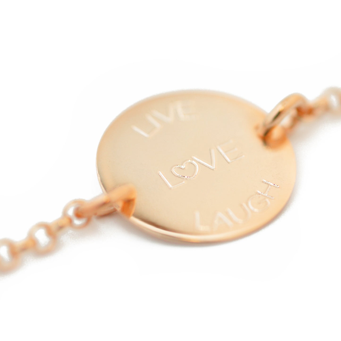 Bracelet with engraving connector / 925 sterling silver