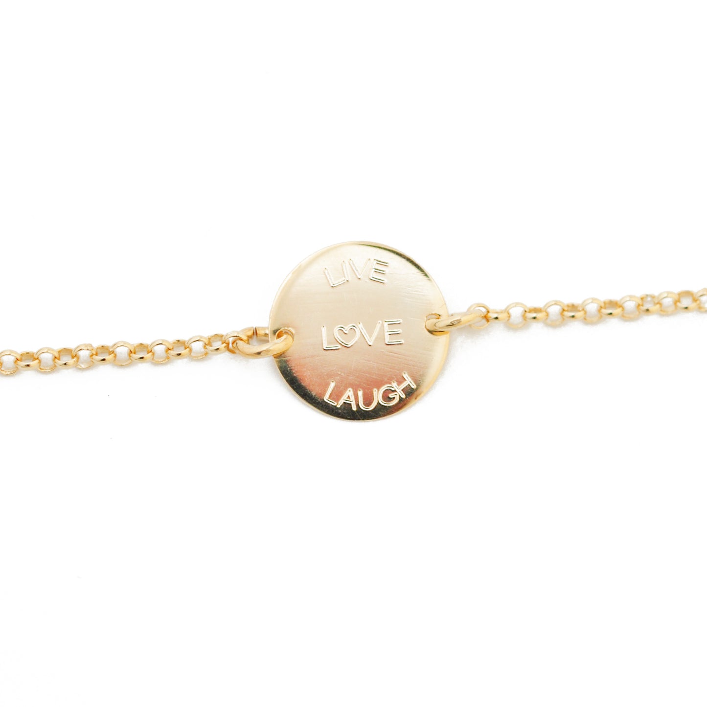 Bracelet with engraving connector / 925 sterling silver