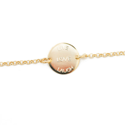 Bracelet with engraving connector / 925 sterling silver
