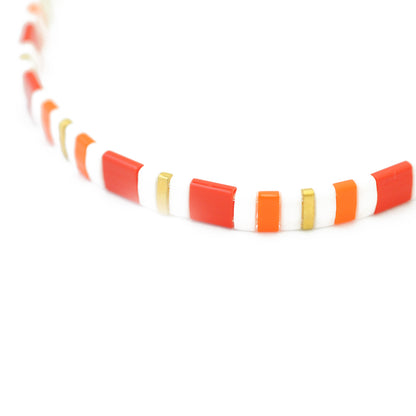 Miyuki Half Tila beads / white opaque / 5gr. /HTL0402