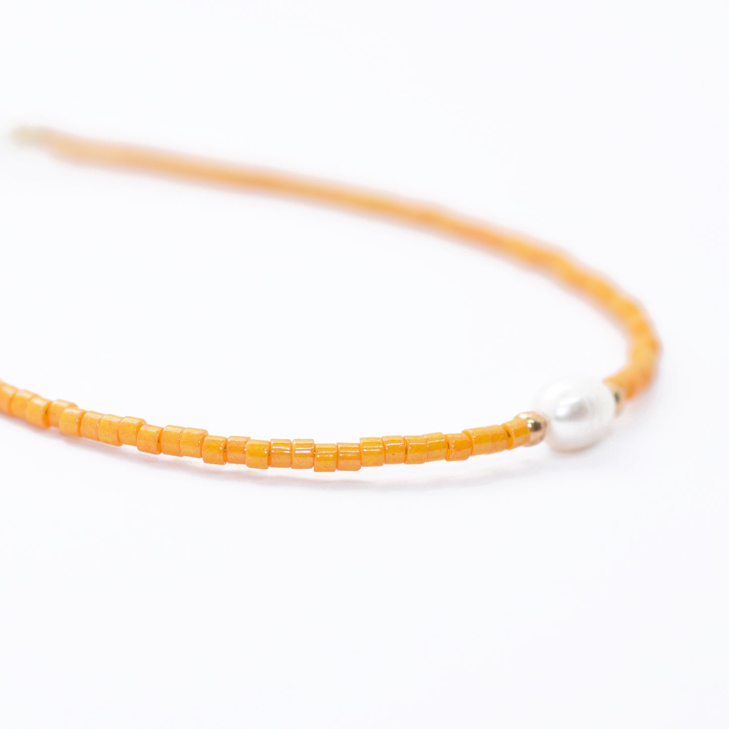 Bracelet / Cannes / freshwater pearl / stainless steel gold plated