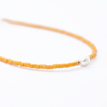 Bracelet / Cannes / freshwater pearl / stainless steel gold plated