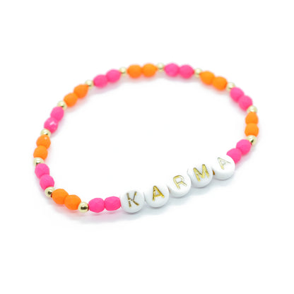 Neon Karma bracelet / customizable