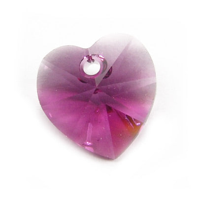 Swarovski Heart 6228 Pendant / Fuchsia / 10mm