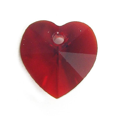 Swarovski heart 6228 pendant / Siam / 10mm