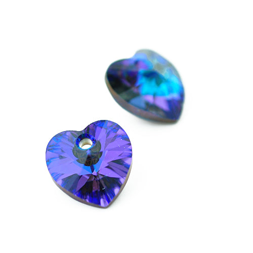 Swarovski Heart 6228 Pendant / Crystal Heliotrope / 10mm