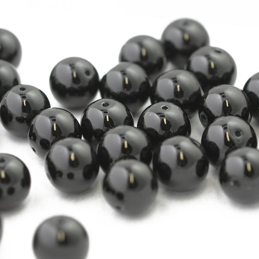 Glass bead black / Ø 8mm