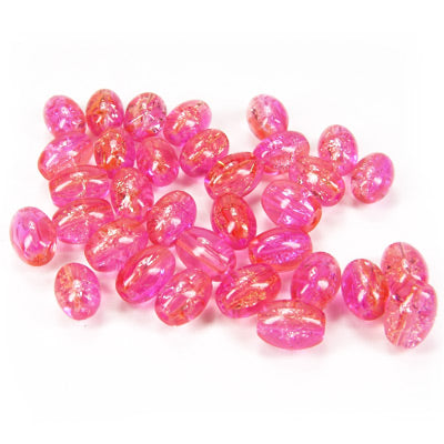 Glasperle oval pink / 10mm