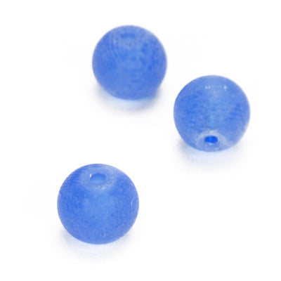Glass bead blue matt / Ø 8mm
