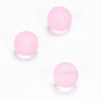 Glasperle rosa matt / Ø 8mm