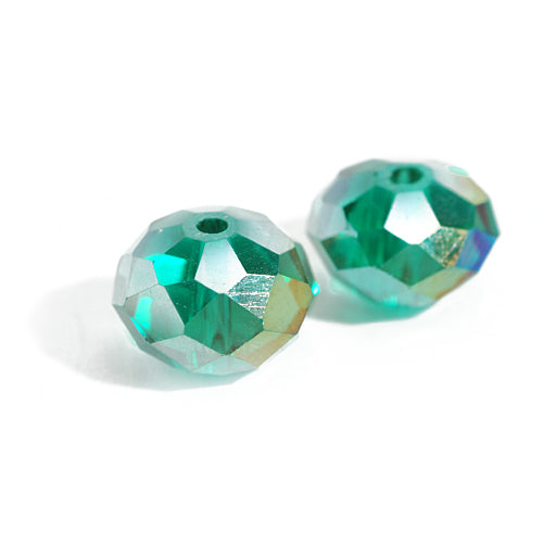 Briolette faceted petrol luster / 12mm