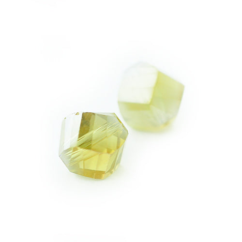 Twisted glass bead lime / Ø 10mm