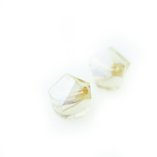 Twisted glass bead golden shadow / Ø 10mm