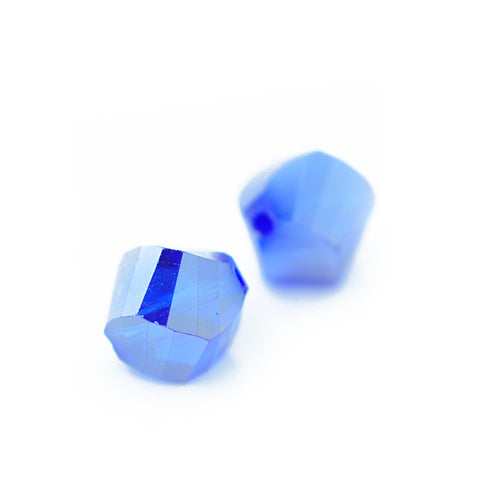Twisted glass bead blue / Ø 10mm