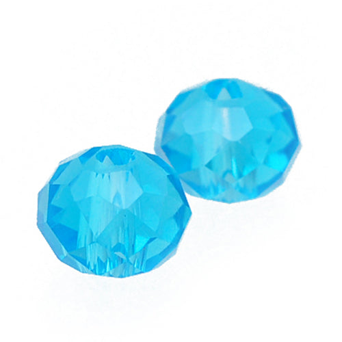 Briolette faceted blue / Ø 6mm