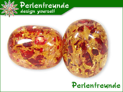 Acrylic / Resin Bead XL in amber optics / 20x24mm