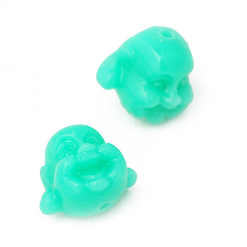 Buddha head / turquoise / 14 mm