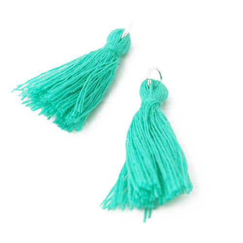 Tassel / tassel with eyelet / mint / 25mm