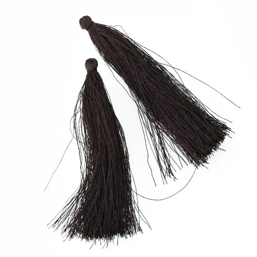 Tassel / tassel / dark brown / 90mm