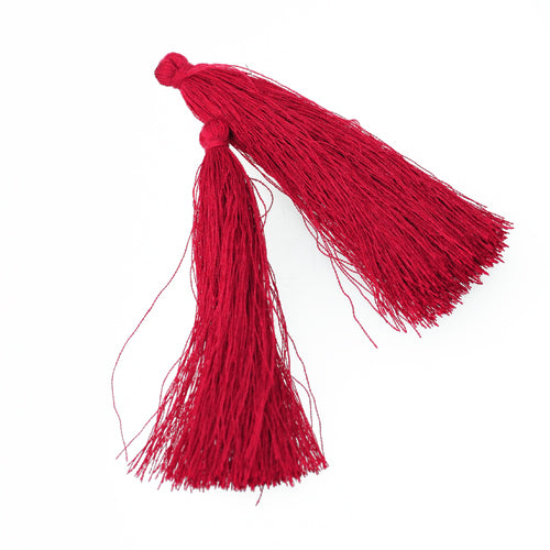 Tassel / tassel / dark red / 90mm