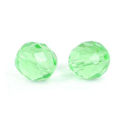 Preciosa cut glass bead green / Ø 10 mm