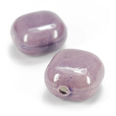 Porcelain bead lilac / 28 mm