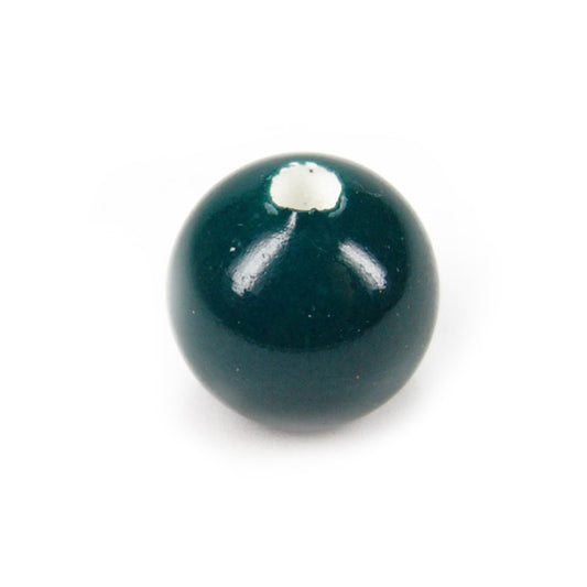 Porcelain bead round petrol / Ø 16 mm