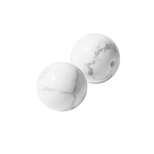 Howlite gemstone white / Ø 10mm