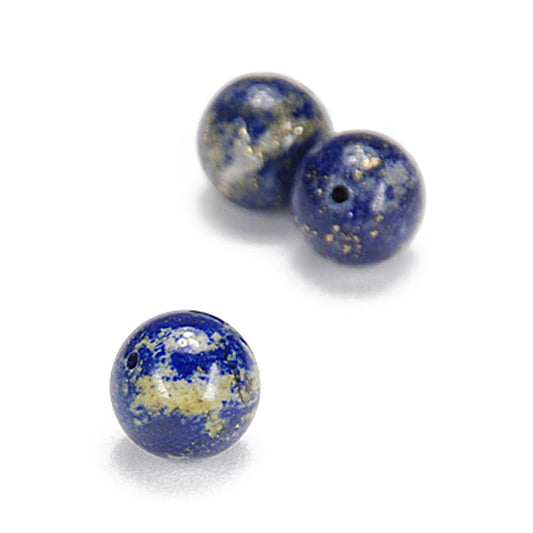 Lapis lazuli blue gemstone / Ø 10mm 
