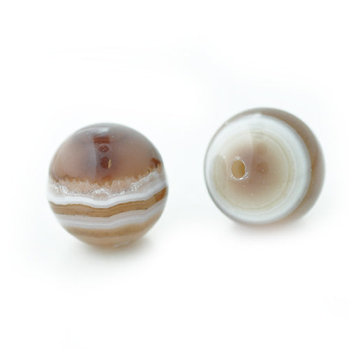 Madagascar agate / gemstone brown / Ø 14 mm