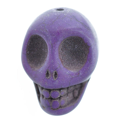 XL skull purple / howlite gemstone / 45 mm