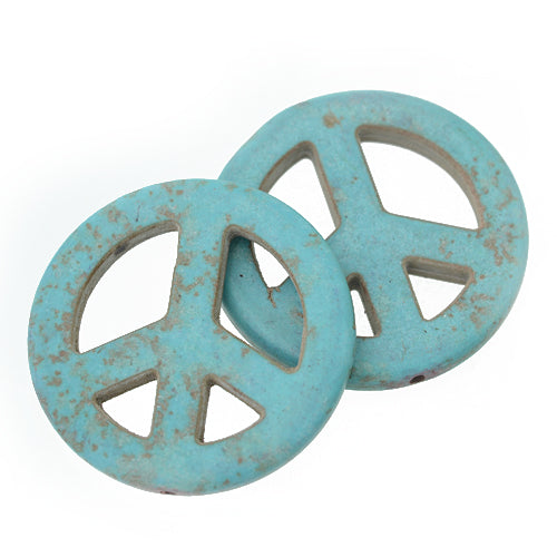 Peace turquoise / howlite gemstone / Ø 35 mm