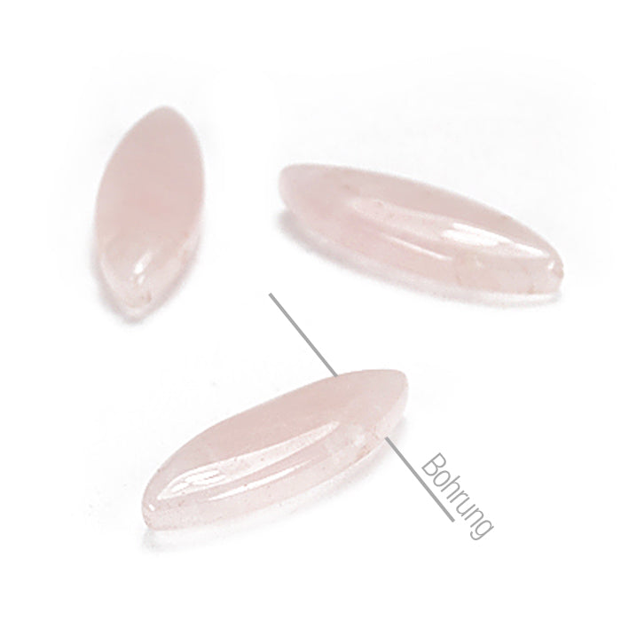 Rose Quartz Pear Gemstone / 30mm