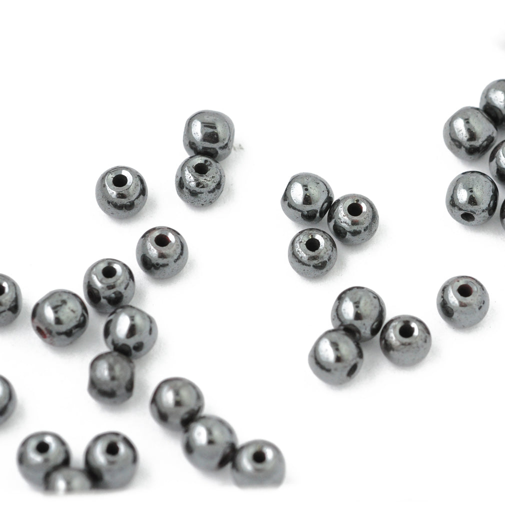 Hematite gemstone / Ø 4mm