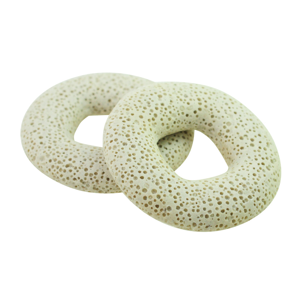 Lava Edelstein Donut beige / Ø 45mm
