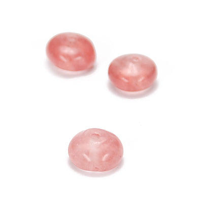 Cherry quartz donut gemstone / Ø 8mm
