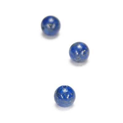 Lapis lazuli blue gemstone / Ø 4 mm