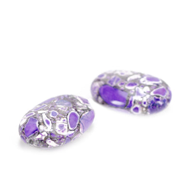 Purple howlite gemstone / 25 mm