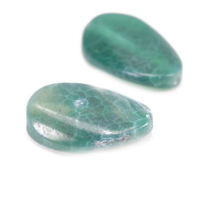 Agate gemstone green twisted / 30 mm