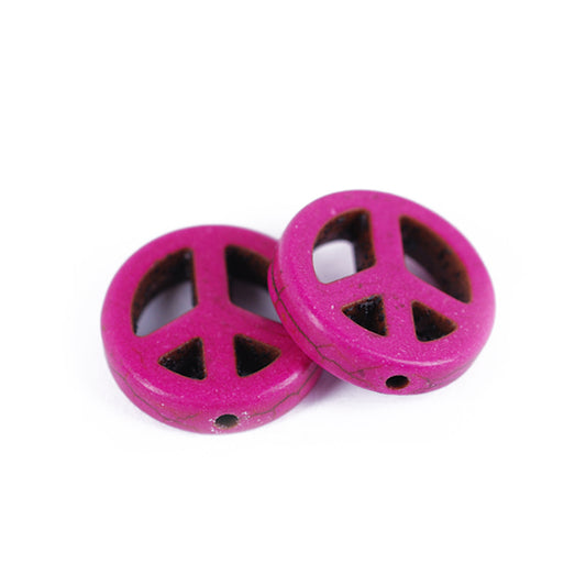 Howlite Peace gemstone pink / Ø 12 mm
