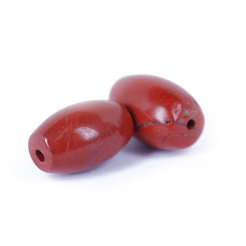 Red Jasper Gemstone Olive / 12 mm