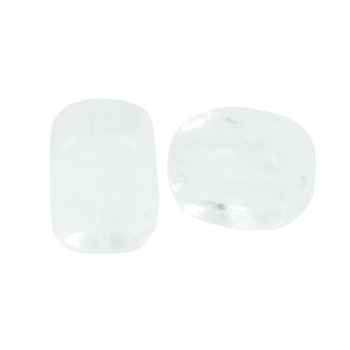 Rock crystal gemstone chunks / 18 mm