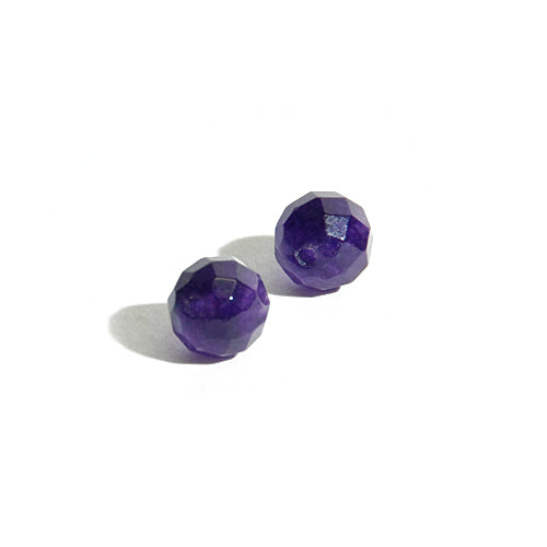 Amethyst gemstone faceted purple / Ø 6 mm