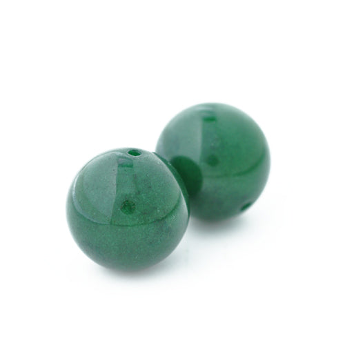 Jade Edelstein Kugel dunkel grün / Ø 16 mm