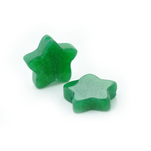 Jade gemstone star green / Ø 16 mm